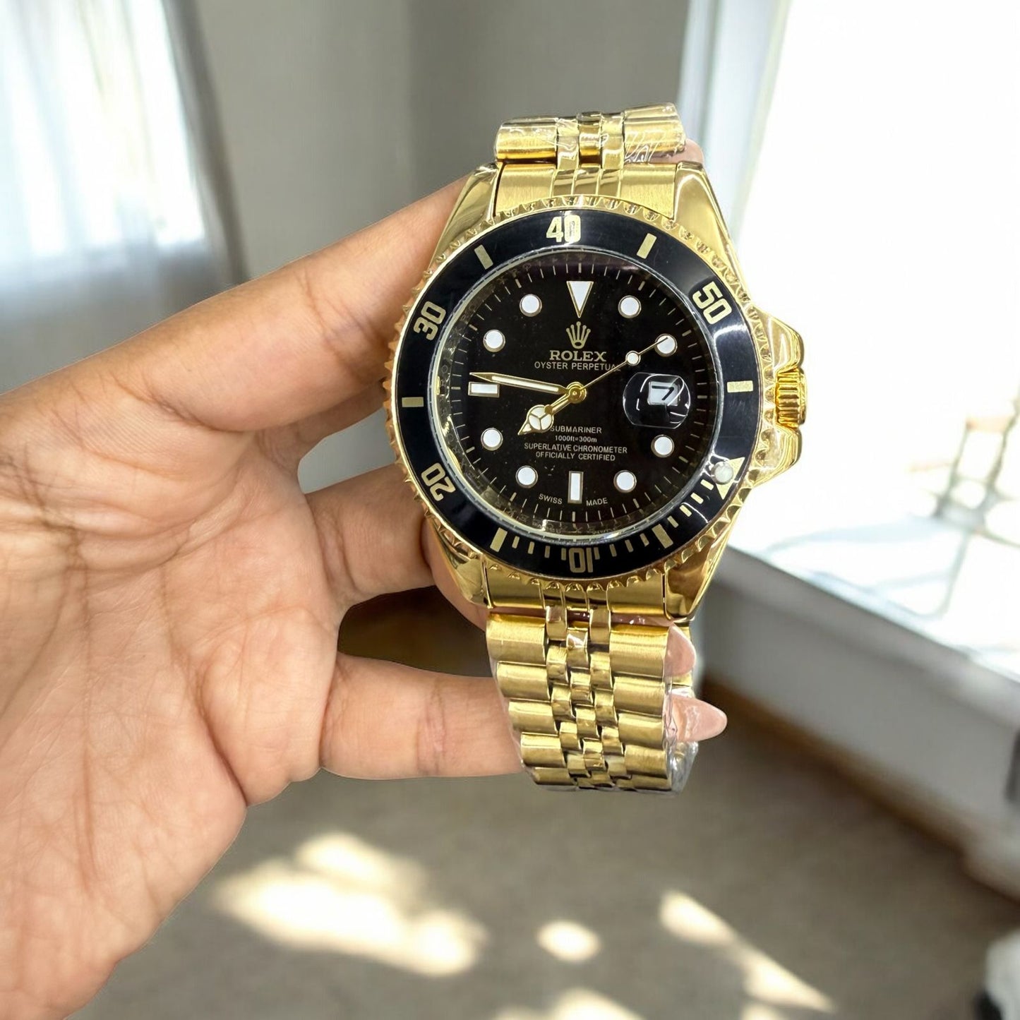 RELOJ ROLEX SUDMARINER TRENZADO + ESTUCHE LUJO